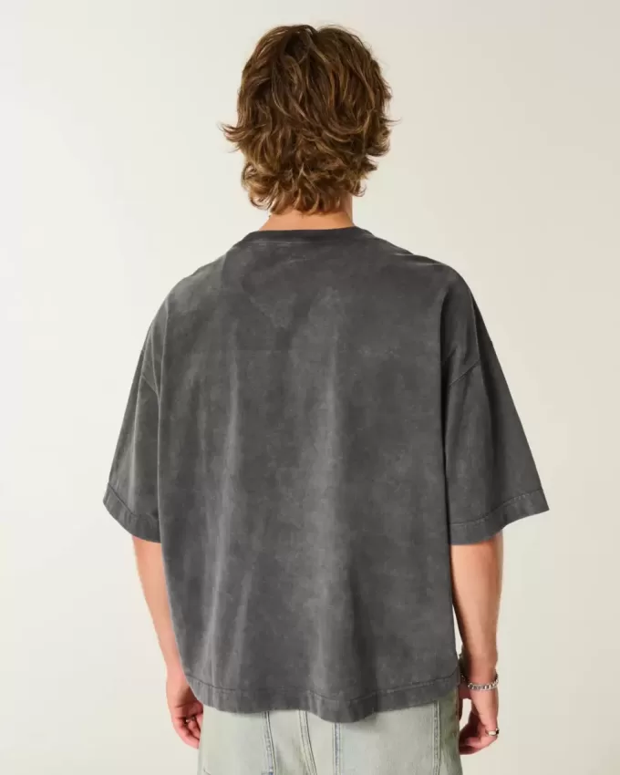 Tricou de fotbal cu grafică Heavyweight Baggy Crop Detroit Tricou de fotbal cu grafică Heavyweight Baggy Crop Detroit