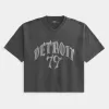 Tricou de fotbal cu grafică Heavyweight Baggy Crop Detroit Tricou de fotbal cu grafică Heavyweight Baggy Crop Detroit