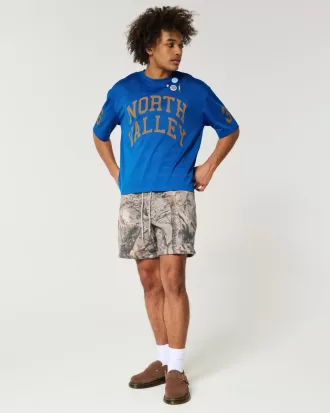 Tricou grafic Boxy Crop Mesh North Valley