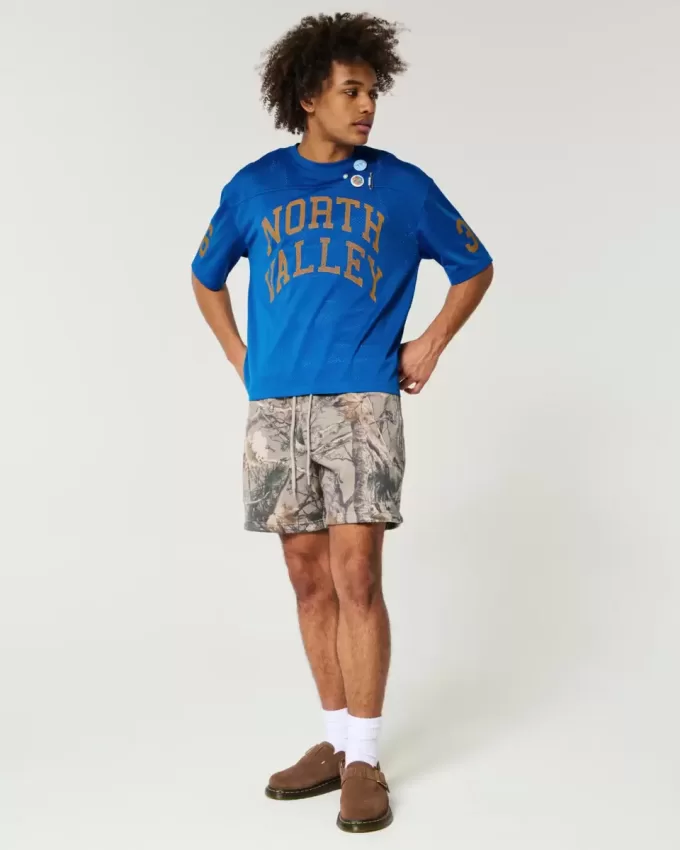 Tricou grafic Boxy Crop Mesh North Valley Tricou grafic Boxy Crop Mesh North Valley