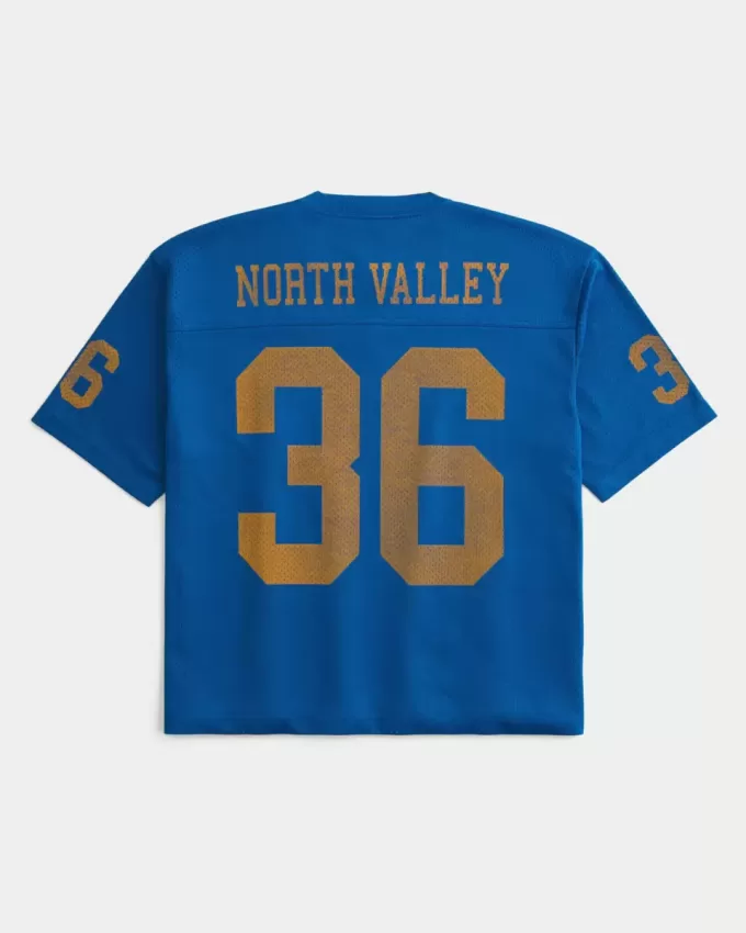Tricou grafic Boxy Crop Mesh North Valley Tricou grafic Boxy Crop Mesh North Valley