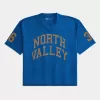 Tricou grafic Boxy Crop Mesh North Valley Tricou grafic Boxy Crop Mesh North Valley