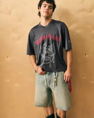 Tricou grafic Boxy Crop Mot枚rhead