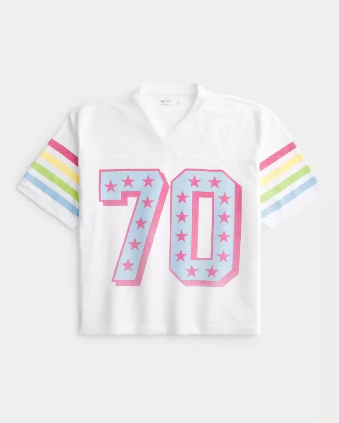 Tricou grafic Boxy Crop Number Tricou grafic Boxy Crop Number