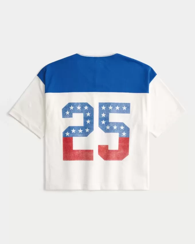 Tricou grafic Boxy Crop Number Tricou grafic Boxy Crop Number