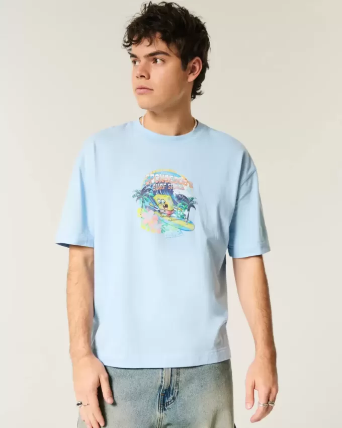 Tricou grafic Boxy Crop SpongeBob SquarePants Tricou grafic Boxy Crop SpongeBob SquarePants
