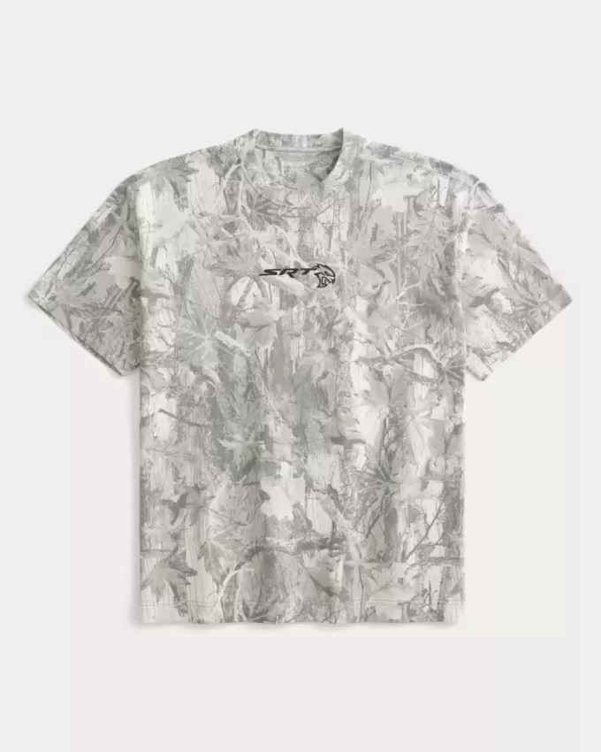 Tricou grafic boxy Heavyweight Camo Dodge Challenger SRT Tricou grafic boxy Heavyweight Camo Dodge Challenger SRT