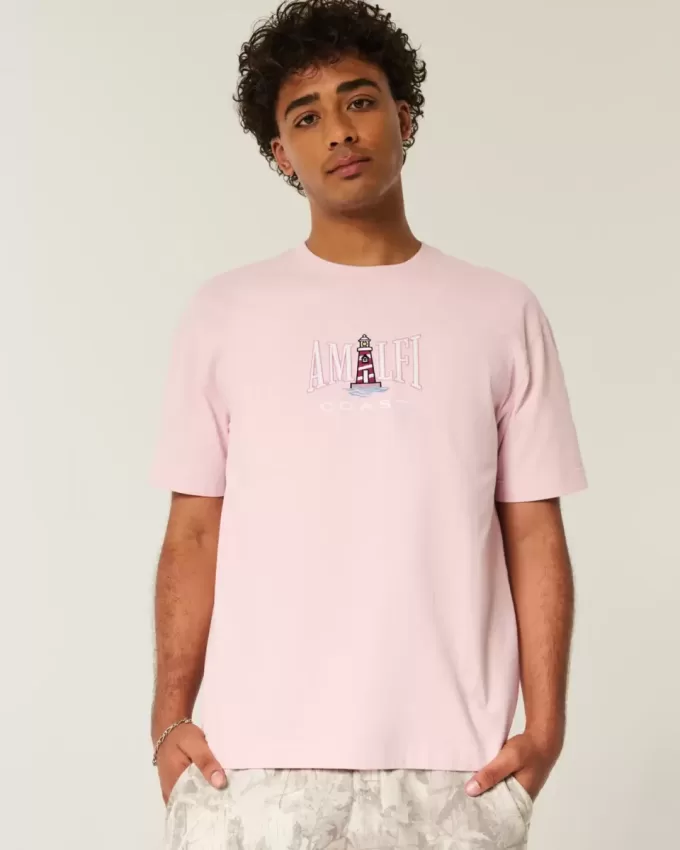 Tricou grafic Boxy Heavyweight Coasta Amalfi Tricou grafic Boxy Heavyweight Coasta Amalfi