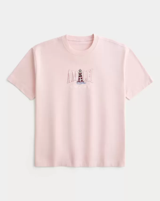 Tricou grafic Boxy Heavyweight Coasta Amalfi Tricou grafic Boxy Heavyweight Coasta Amalfi