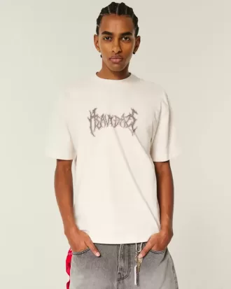 Tricou grafic Boxy Heavyweight Heavy Daze