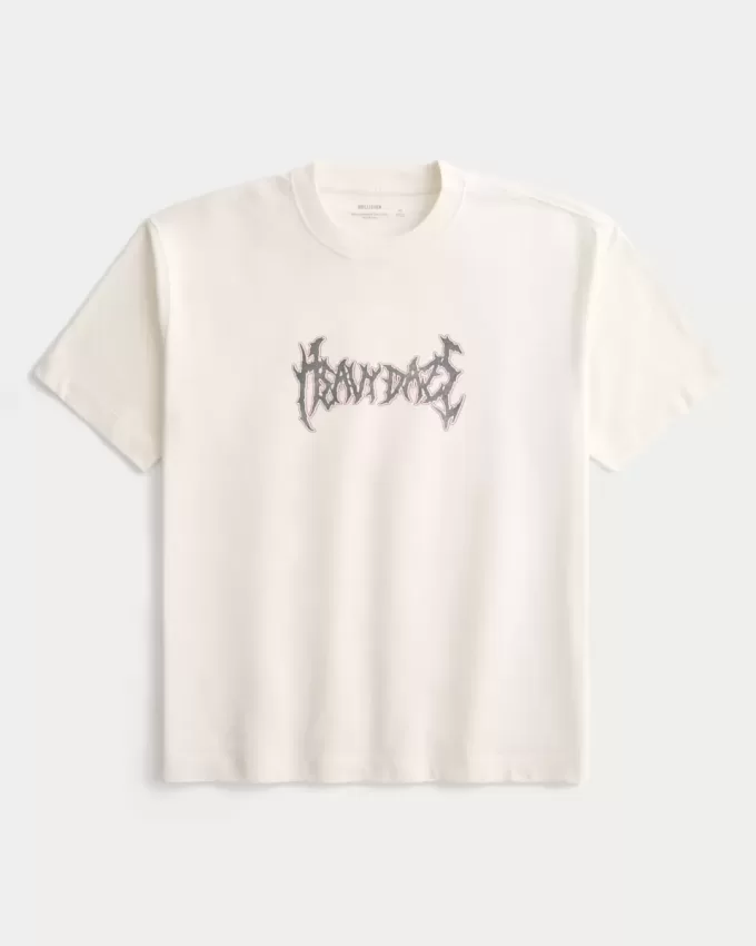 Tricou grafic Boxy Heavyweight Heavy Daze Tricou grafic Boxy Heavyweight Heavy Daze