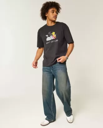 Tricou grafic boxy Heavyweight Looney Tunes