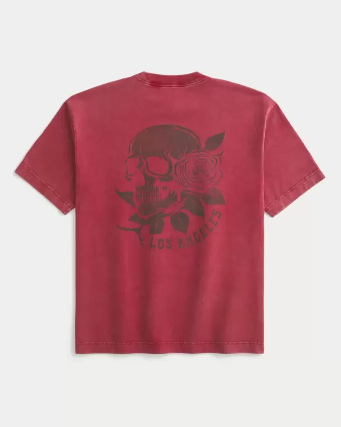 Tricou grafic boxy Heavyweight Los Angeles Tricou grafic boxy Heavyweight Los Angeles