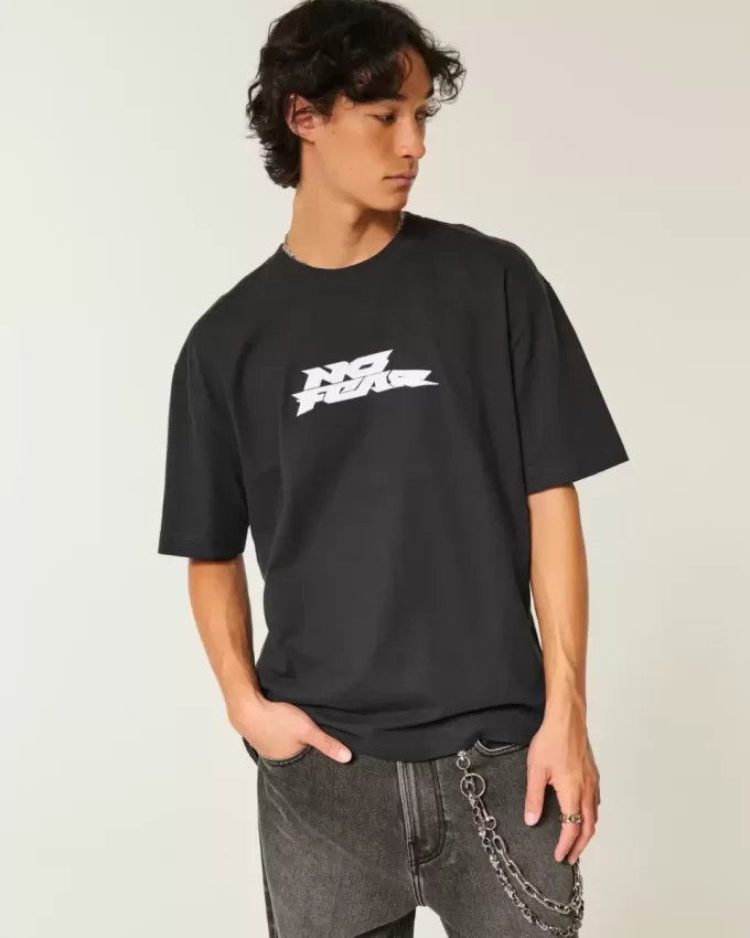 Tricou grafic Boxy Heavyweight No Fear Tricou grafic Boxy Heavyweight No Fear