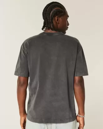 Tricou grafic boxy Heavyweight Oahu