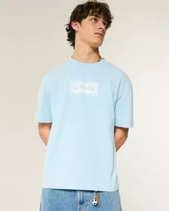 Tricou grafic Boxy Heavyweight Oasis