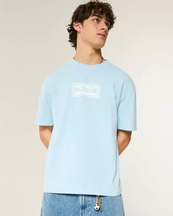 Tricou grafic Boxy Heavyweight Oasis Tricou grafic Boxy Heavyweight Oasis