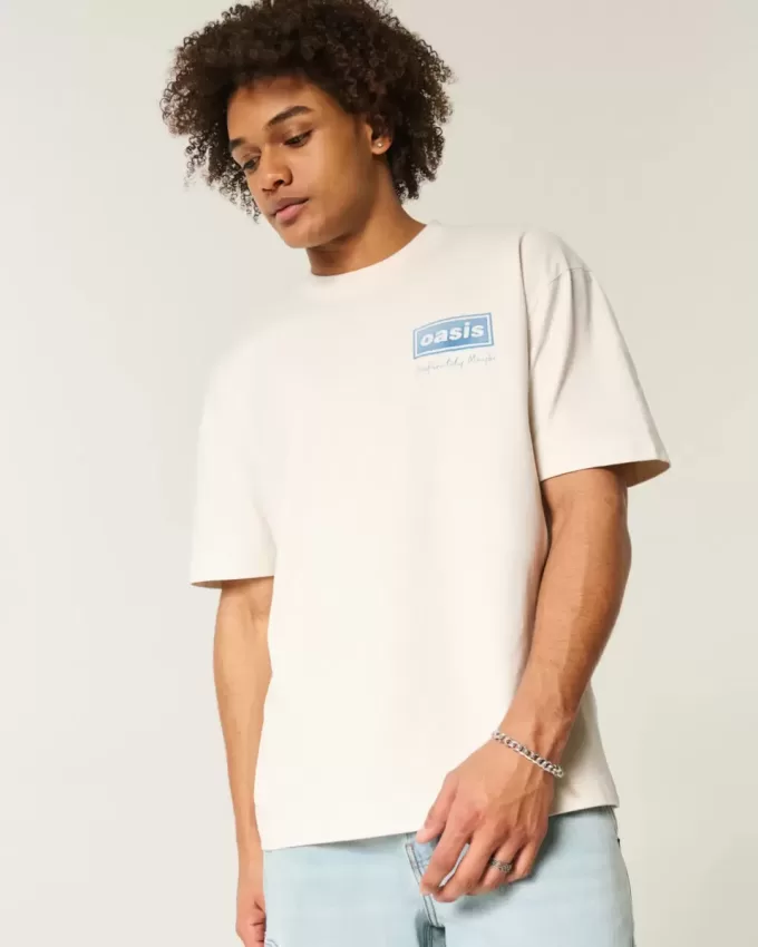 Tricou grafic Boxy Heavyweight Oasis Tricou grafic Boxy Heavyweight Oasis