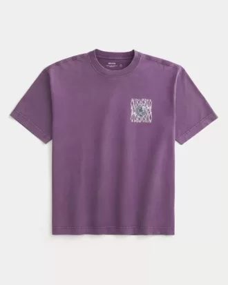 Tricou grafic Boxy Heavyweight Our World