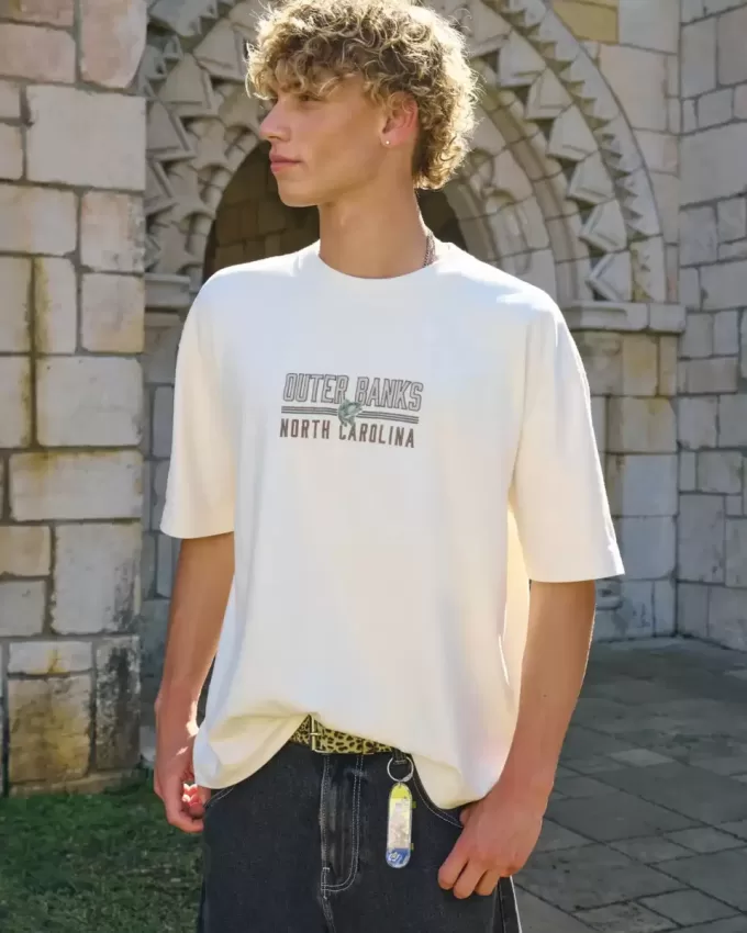 Tricou grafic Boxy Heavyweight Outer Banks Tricou grafic Boxy Heavyweight Outer Banks