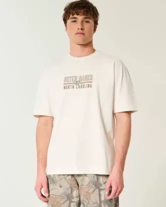 Tricou grafic Boxy Heavyweight Outer Banks