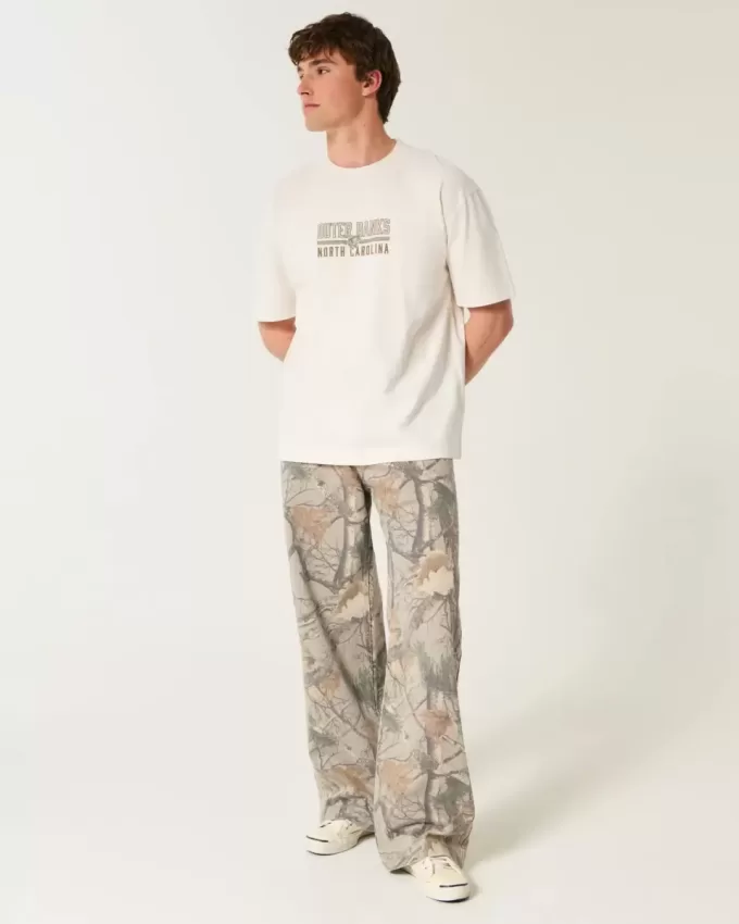 Tricou grafic Boxy Heavyweight Outer Banks Tricou grafic Boxy Heavyweight Outer Banks