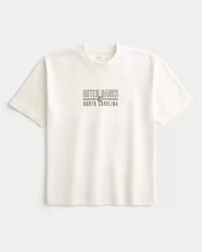 Tricou grafic Boxy Heavyweight Outer Banks Tricou grafic Boxy Heavyweight Outer Banks