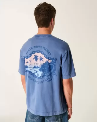 Tricou grafic boxy Heavyweight South Padre Island
