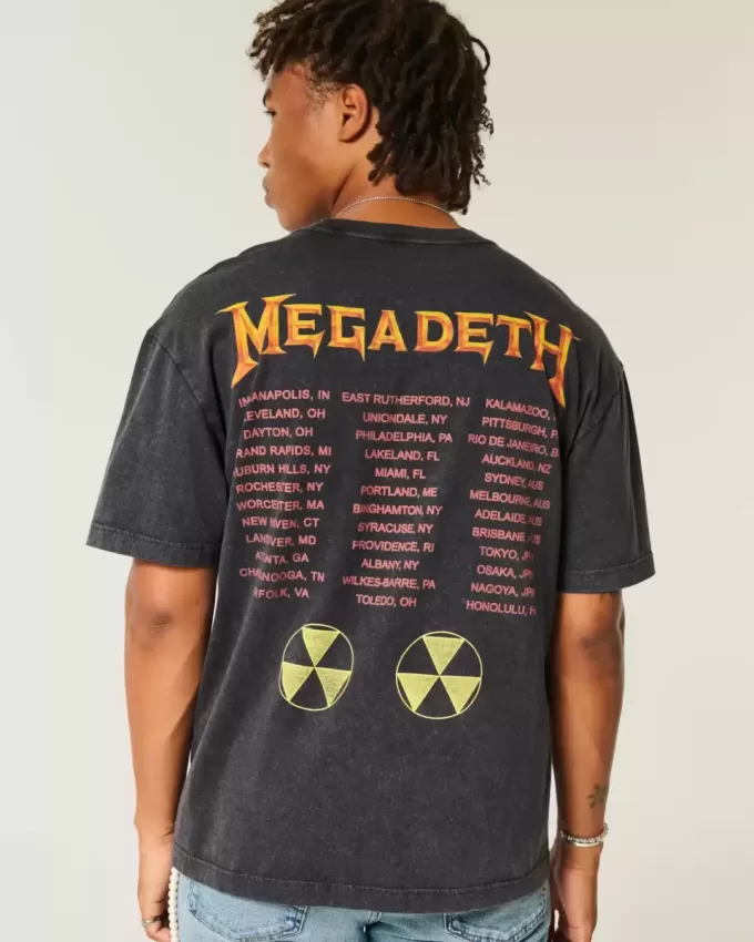 Tricou grafic Boxy Megadeth Tour Tricou grafic Boxy Megadeth Tour
