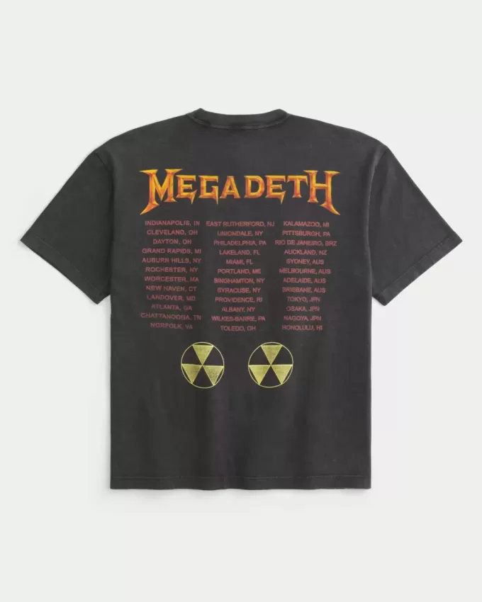 Tricou grafic Boxy Megadeth Tour Tricou grafic Boxy Megadeth Tour