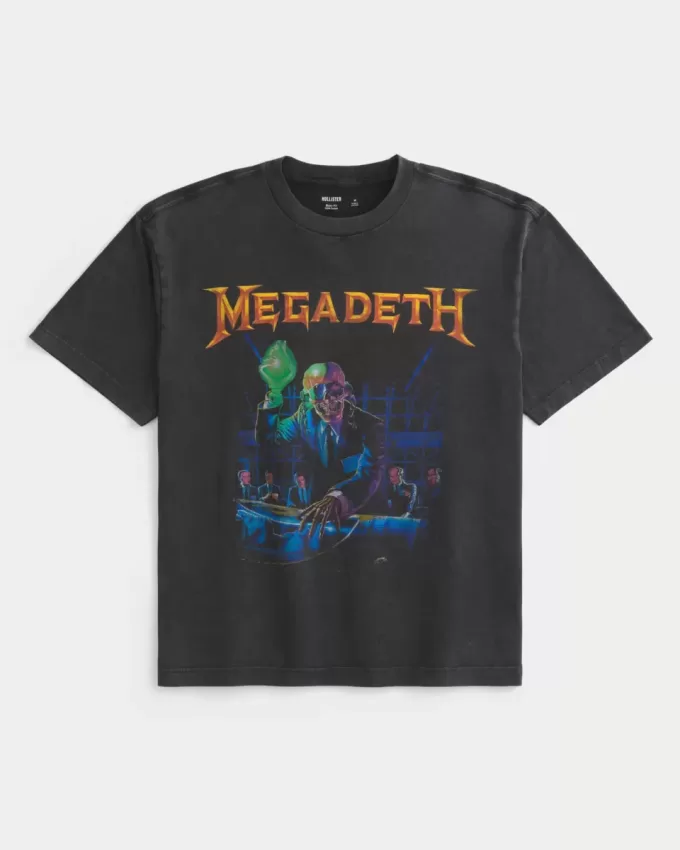 Tricou grafic Boxy Megadeth Tour Tricou grafic Boxy Megadeth Tour