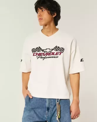 Tricou grafic Chevrolet Baggy Heavyweight Crop