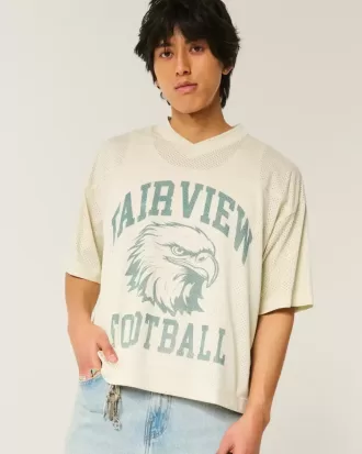 Tricou grafic de fotbal Boxy Crop Fairview