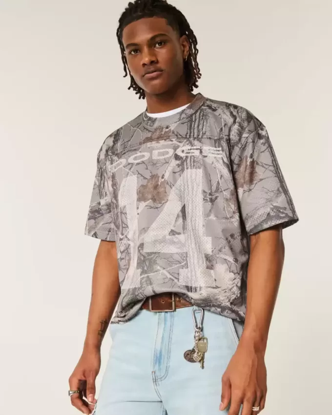 Tricou grafic Dodge Boxy Crop Camo Tricou grafic Dodge Boxy Crop Camo