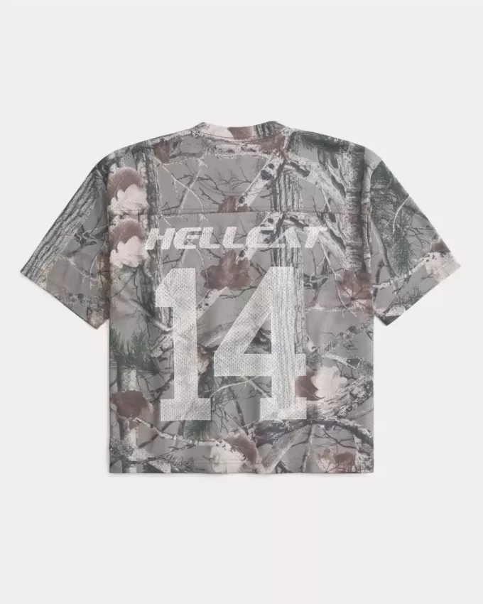 Tricou grafic Dodge Boxy Crop Camo Tricou grafic Dodge Boxy Crop Camo