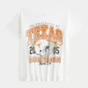 Tricou grafic Longhorns de la Universitatea din Texas, fără umăr