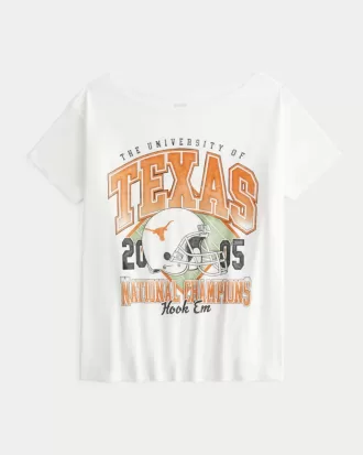 Tricou grafic Longhorns de la Universitatea din Texas, fără umăr