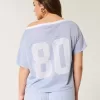 Tricou grafic supradimensionat, fără umeri Tricou grafic supradimensionat, fără umeri