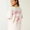 Tricou grafic supradimensionat, fără umăr, Farmers Market Tricou grafic supradimensionat, fără umăr, Farmers Market