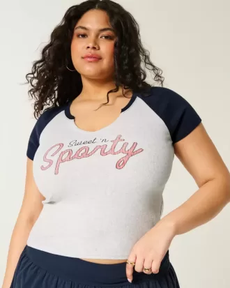 Tricou pentru bebeluși cu decolteu ușor, dulce și sportiv