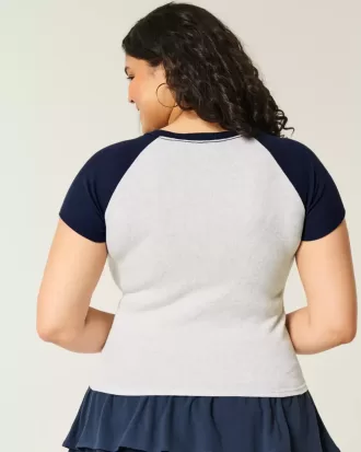 Tricou pentru bebeluși cu decolteu ușor, dulce și sportiv