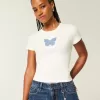 Tricou pentru bebeluși cu grafic fluture Tricou pentru bebeluși cu grafic fluture