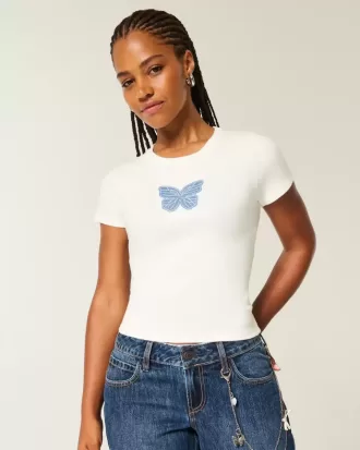 Tricou pentru bebeluși cu grafic fluture
