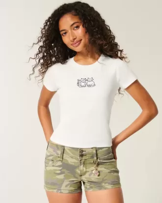 Tricou pentru bebeluși cu grafică pisică