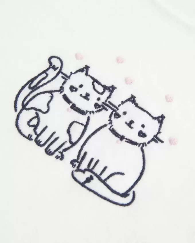 Tricou pentru bebeluși cu grafică pisică Tricou pentru bebeluși cu grafică pisică