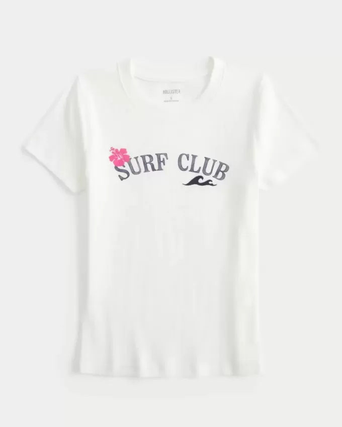 Tricou pentru bebeluși cu grafic Ribbed Surf Club Tricou pentru bebeluși cu grafic Ribbed Surf Club