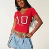 Tricou pentru bebeluși cu grafic SUA cu decolteu ușor Tricou pentru bebeluși cu grafic SUA cu decolteu ușor