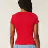 Tricou pentru bebeluși cu grafic SUA cu decolteu ușor Tricou pentru bebeluși cu grafic SUA cu decolteu ușor