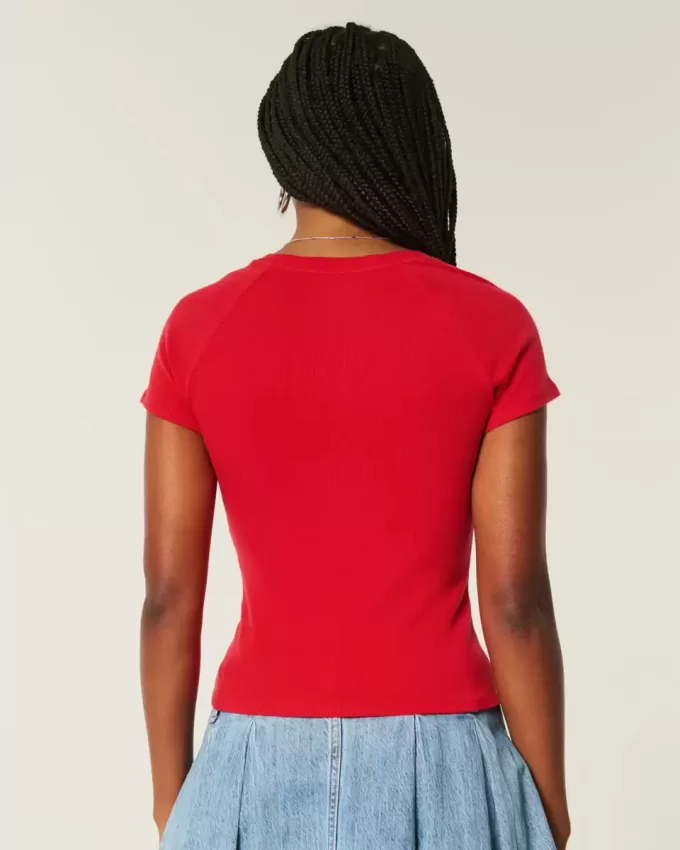Tricou pentru bebeluși cu grafic SUA cu decolteu ușor Tricou pentru bebeluși cu grafic SUA cu decolteu ușor