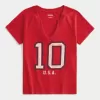 Tricou pentru bebeluși cu grafic SUA cu decolteu ușor Tricou pentru bebeluși cu grafic SUA cu decolteu ușor